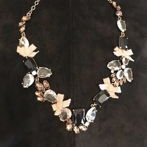 J Crew Tan and Black Statement Necklace